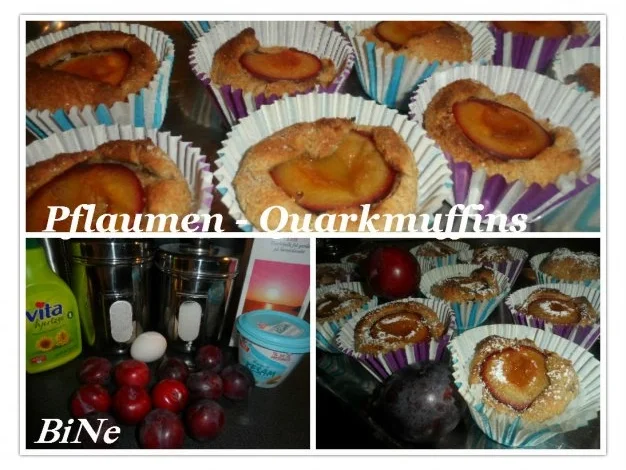 BiNe` S PFLAUMEN - QUARKMUFFINS - Rezept