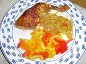 Hähnchenschenkel im Paprika-Zwiebel-Riesling-Sud - Rezept