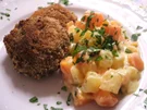 Fleisch: Panierte Fleischküchle mit cremigem Rübengemüse - Rezept