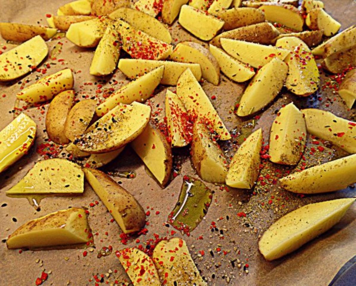 Beilage: Gomasio-Kartoffelspalten aus dem Ofen - Rezept - Bild Nr. 2