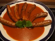 Nürnberger Rostbratwürstchen als Currywurst - Rezept