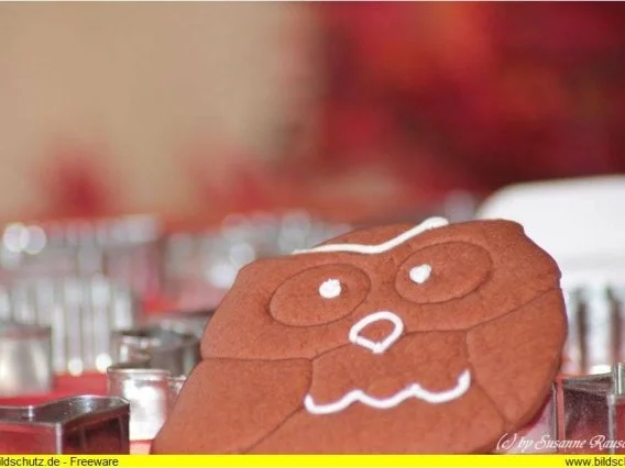 Lebkucheneulen und Tannen - Rezept