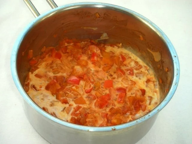 Schweinslungenbraten an Paprikasauce und Safran-Reisbirnen - Rezept - Bild Nr. 12