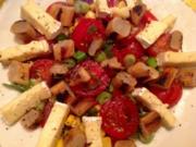 Tomaten-Mais-Salat mit Schwarzwurzeln und Brie - Rezept