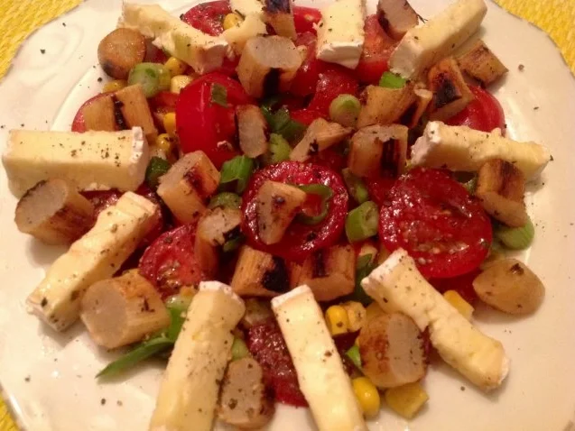 Rezept: Tomaten-Mais-Salat mit Schwarzwurzeln und Brie Bild Nr. 4 Tomaten-Mais-Salat mit Schwarzwurzeln und Brie - Rezept - Bild Nr. 4