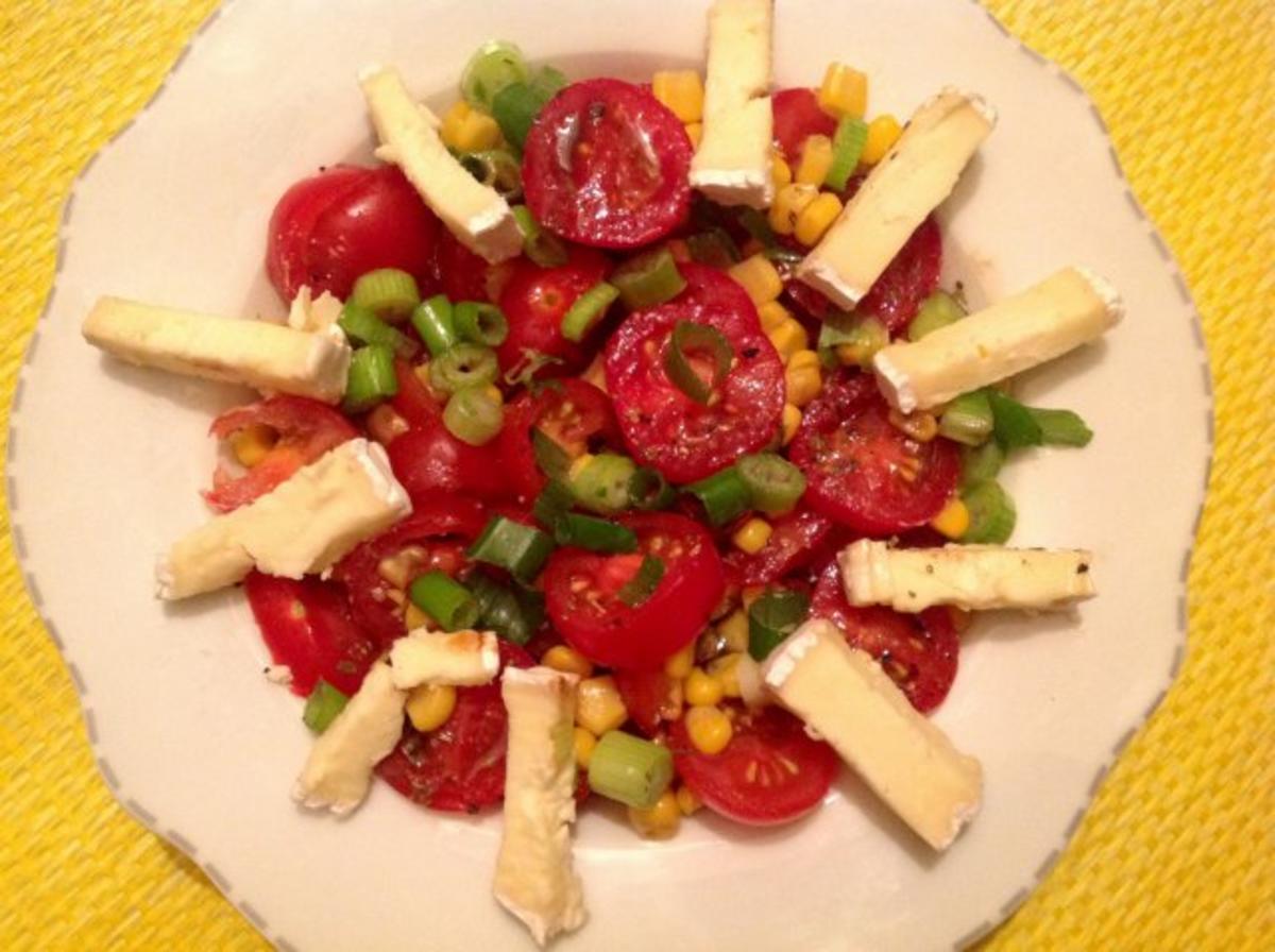 Tomaten-Mais-Salat mit Schwarzwurzeln und Brie - Rezept - Bild Nr. 6