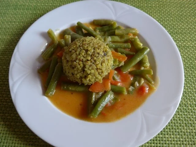 Buchweizen auf grünen Bohnen mit Tomaten - Paprika - Rezept - Bild Nr. 2