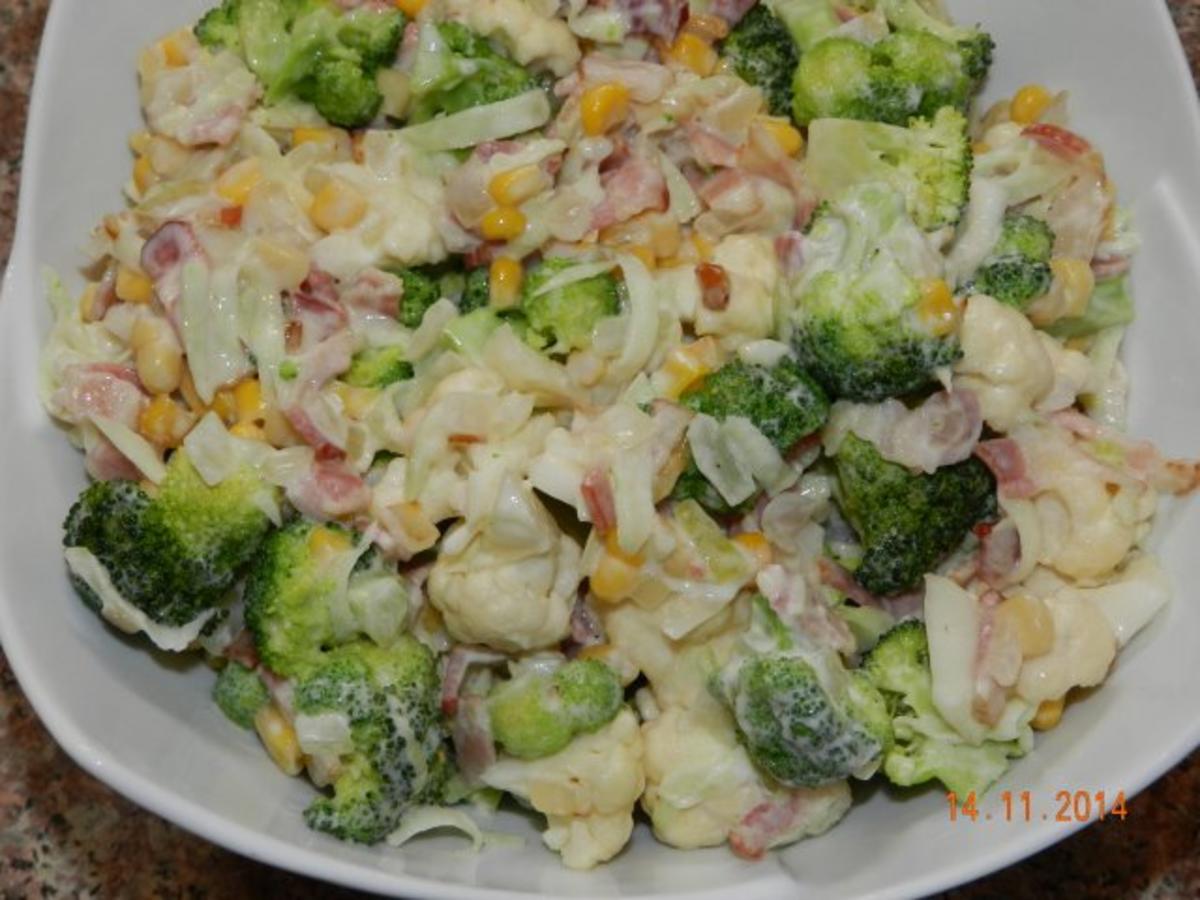 Broccoli/Blumenkohl Salat - Rezept - Bild Nr. 2