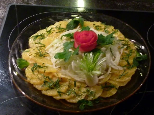 Rezept: Orangen- Fenchel Salat mit Ingwer- Honig Dressing Orangen- Fenchel Salat mit Ingwer- Honig Dressing - Rezept