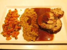 Rollbraten mit Rauchmandeln - Rezept