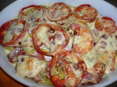 # Zigeuner - Kartoffel - Lyoner -  Gratin # - Rezept