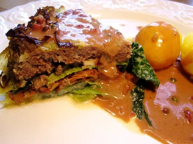 Rezept: Pikante Wirsingtorte mit Pfifferlingen und würzigem Hackfleisch gefüllt Bild Nr. 8 Pikante Wirsingtorte mit Pfifferlingen und würzigem Hackfleisch gefüllt - Rezept - Bild Nr. 8