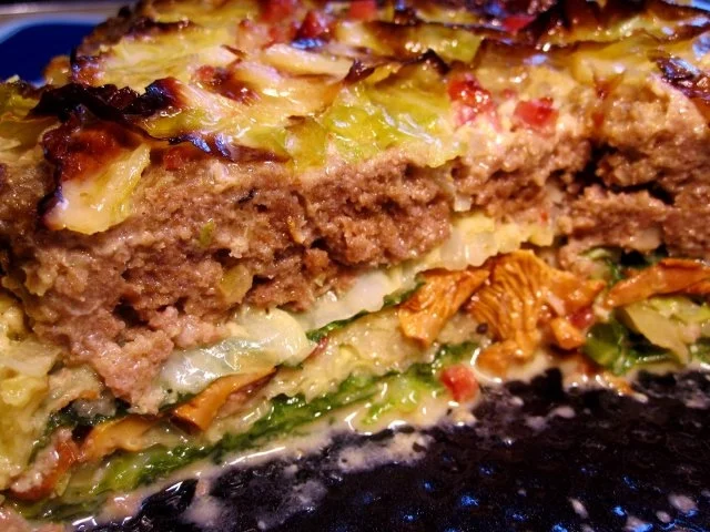 Rezept: Pikante Wirsingtorte mit Pfifferlingen und würzigem Hackfleisch gefüllt Bild Nr. 9 Pikante Wirsingtorte mit Pfifferlingen und würzigem Hackfleisch gefüllt - Rezept - Bild Nr. 9