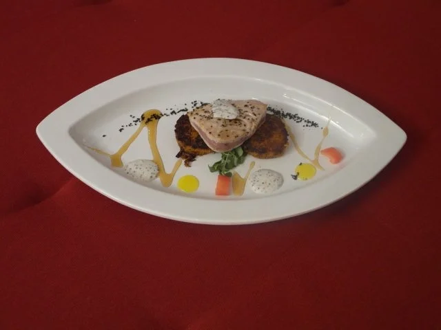 Thunfischfilet mit Süßkartoffel-Bratling - Rezept