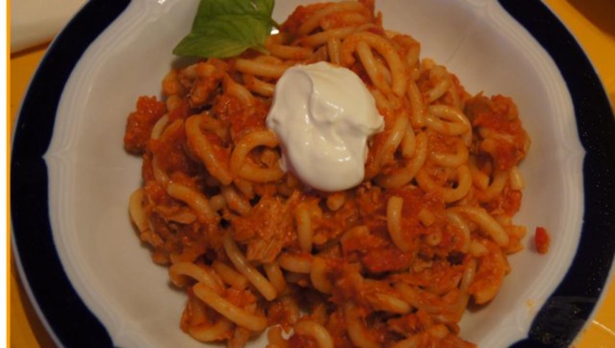 Pasta mit Thunfisch - Rezept