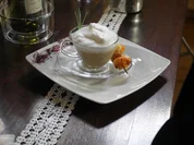 Rezept: Kartoffel-Cappuccino mit Maronen-Scampi-Spieร Kartoffel-Cappuccino mit Maronen-Scampi-Spieร - Rezept