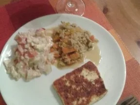 Mediterraner Fenchelsalat mit Pfannenkäse - Rezept