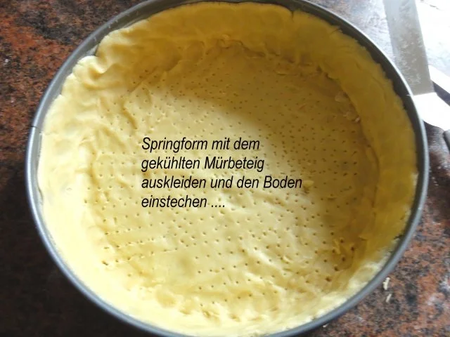 Mürbeteig:   BIRNEN - SCHMAND - TORTE - Rezept - Bild Nr. 4