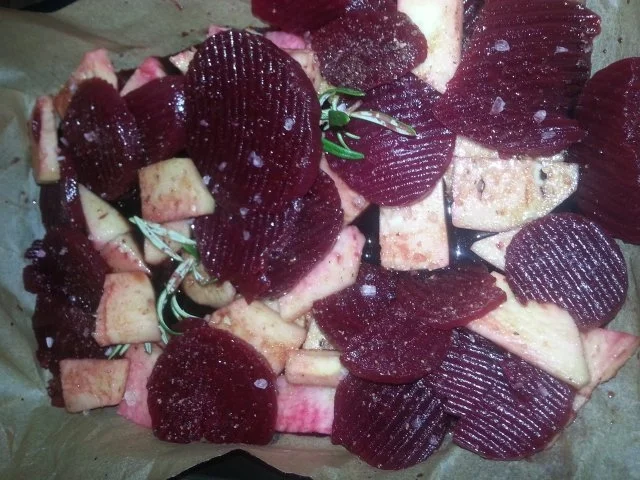 Rezept: Gebackene Knollen auf Salatbett Bild Nr. 4 Gebackene Knollen auf Salatbett - Rezept - Bild Nr. 4