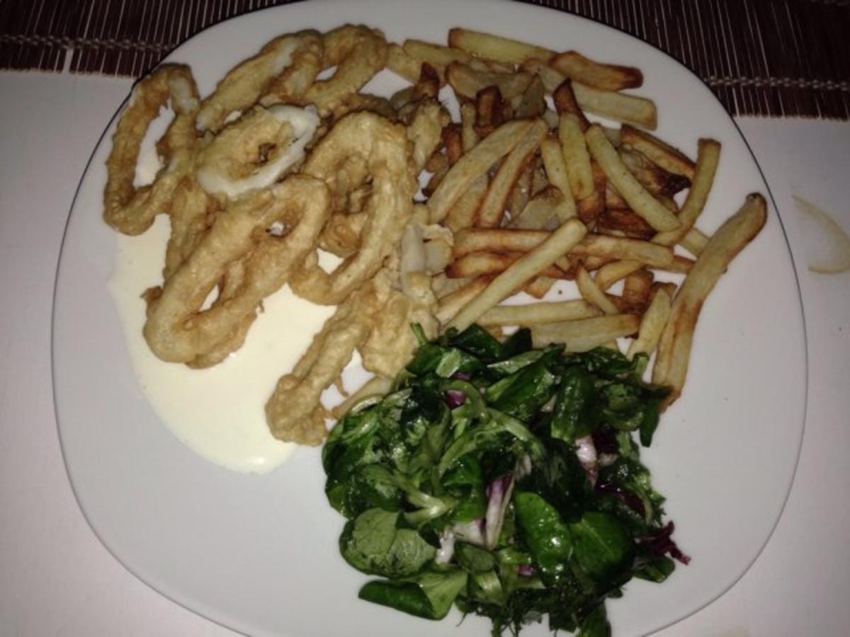 Calamaris in Bierteig frittiert mit Knoblauchmayonnaise - einfach - 132 ... Calamaris in Bierteig frittiert mit Knoblauchmayonnaise - einfach - 132 ...