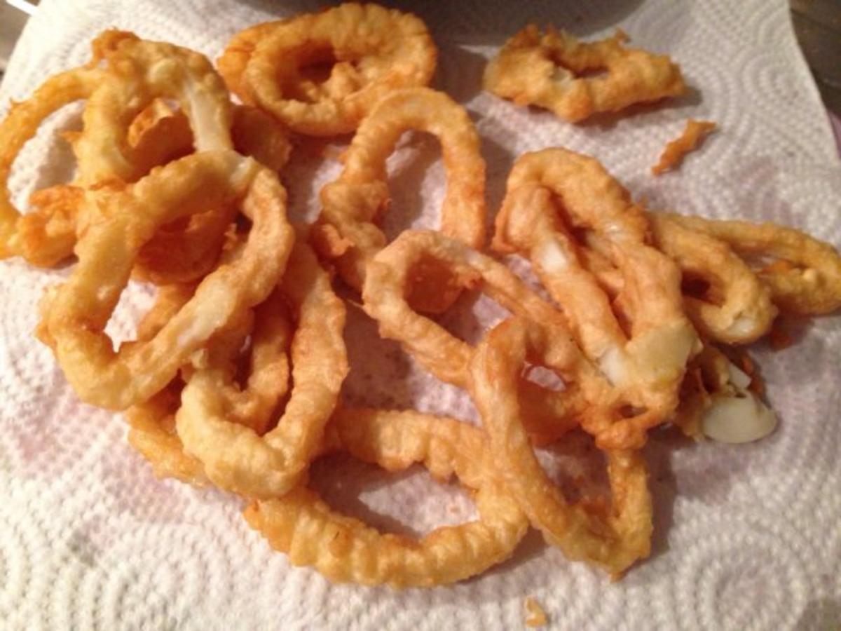 Calamaris in Bierteig frittiert mit Knoblauchmayonnaise - Rezept - Bild Nr. 5