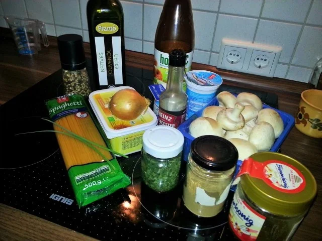 Spaghetti in Champignonrahmsauce - Rezept - Bild Nr. 2