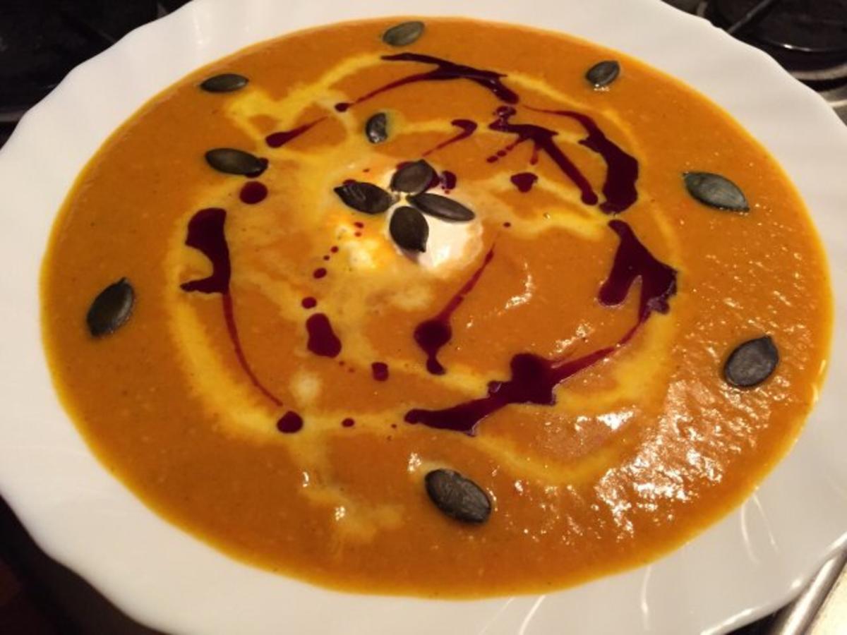 Thai Kürbis Kokosnuss Curry creme suppe ... - Rezept