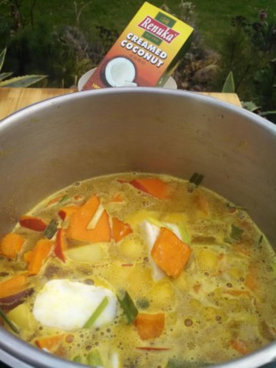 Thai Kürbis Kokosnuss Curry creme suppe ... - Rezept - Bild Nr. 6