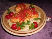 Hähnchenröllchen mediterran>>> - Rezept