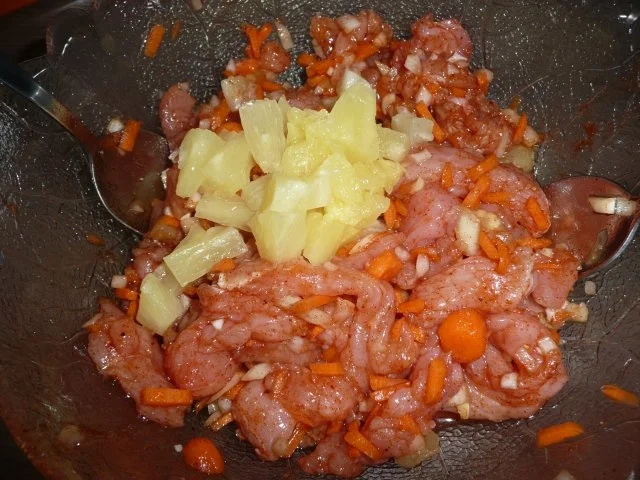 Chinesisch : Süß -  Sauer mit Reis. - Rezept