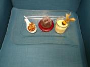 Schokoküchlein mit flüssigem Kern, Mangocreme und Pinienkerncrunch - Rezept