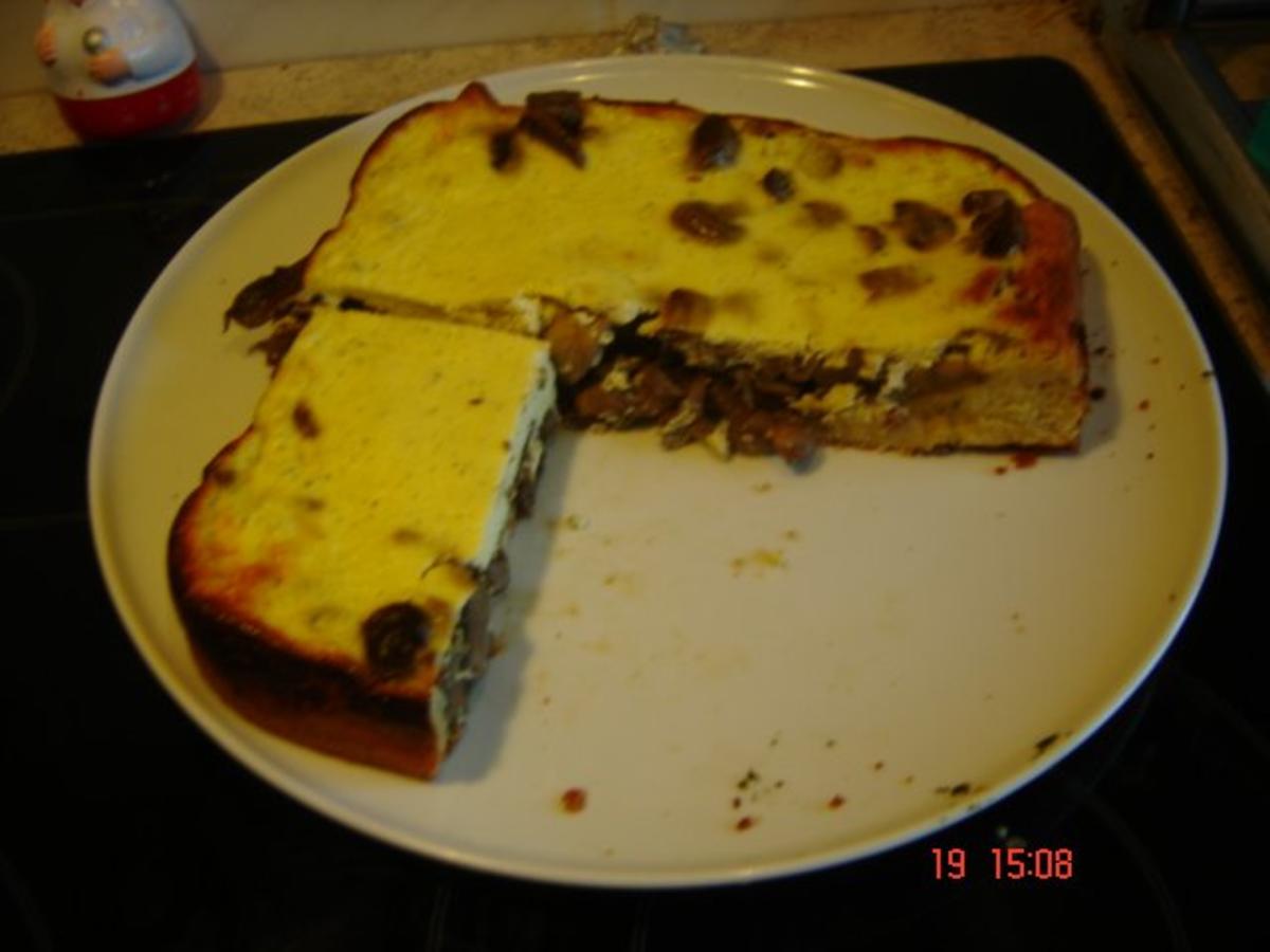Champignon-Tarte mit Pizzateig - Rezept - Bild Nr. 2