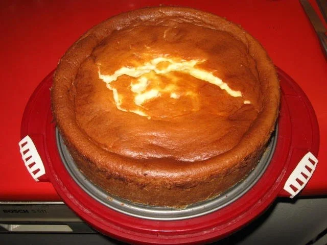 Käsekuchen mit Pfirsichen - Rezept