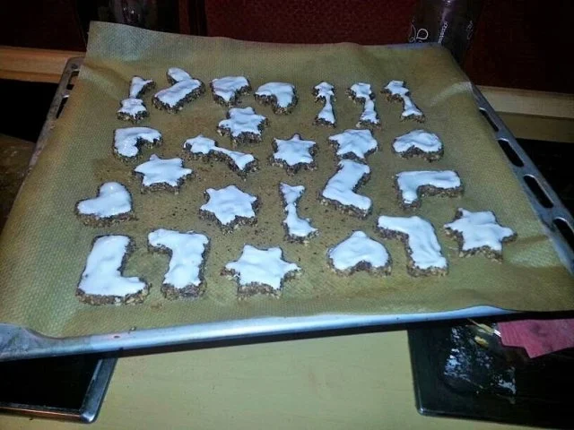 Zimtsterne mit Schokosplits - Rezept