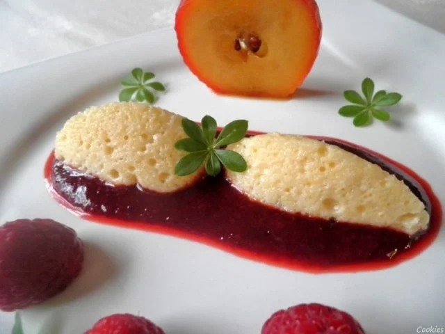 Steckrüben - Apfel - Mousse auf Rote Bete - Himbeer - Spiegel und Calvados - Apfel ... - Rezept - Bild Nr. 3