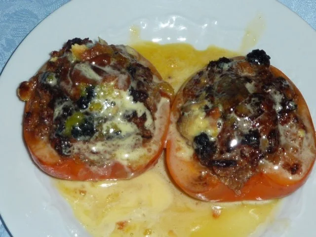 Gefüllte und überbackene Kaki - Rezept