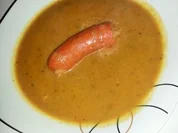 Kartoffelsuppe mit Käsekrainer - Rezept