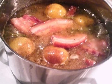 Birnen, Bohnen und Speck mit Kartoffeln a la Netti - Rezept - Bild Nr. 2