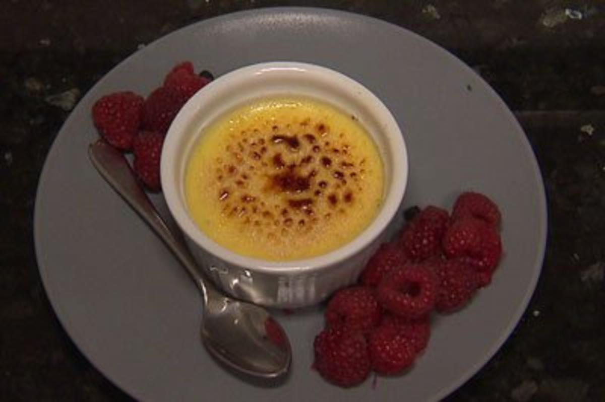 Crème Brûlée mit Himbeeren - Rezept