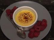 Crème Brûlée mit Himbeeren - Rezept