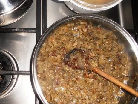 Flönz, oder -  "Jebrat´ne Rotworscht mit Bollen - Appeltitsche".  (Rzpt. um 1950) - Rezept - Bild Nr. 14