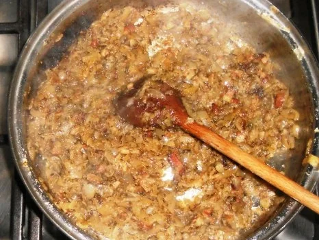 Flönz, oder -  "Jebrat´ne Rotworscht mit Bollen - Appeltitsche".  (Rzpt. um 1950) - Rezept - Bild Nr. 15