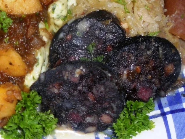 Flönz, oder -  "Jebrat´ne Rotworscht mit Bollen - Appeltitsche".  (Rzpt. um 1950) - Rezept - Bild Nr. 32