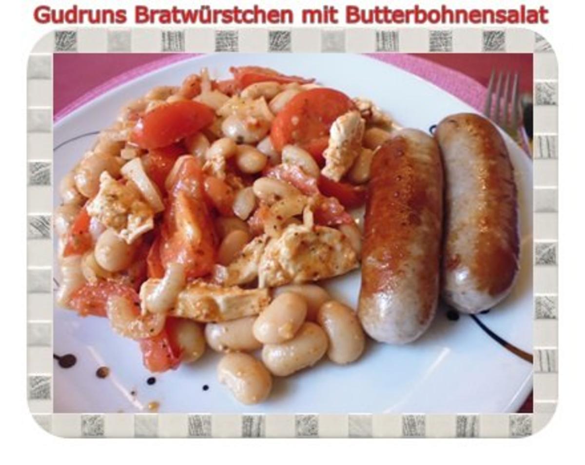 Fleisch: Bratwürstchen mit Butterbohnensalat - Rezept