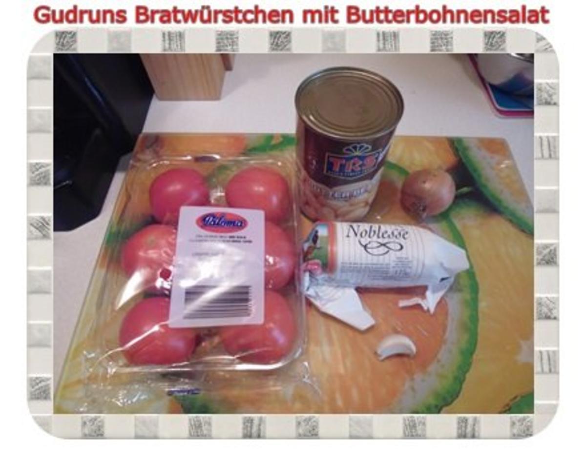 Fleisch: Bratwürstchen mit Butterbohnensalat - Rezept - Bild Nr. 2