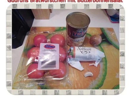 Fleisch: Bratwürstchen mit Butterbohnensalat - Rezept - Bild Nr. 2