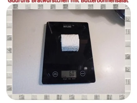 Fleisch: Bratwürstchen mit Butterbohnensalat - Rezept - Bild Nr. 3