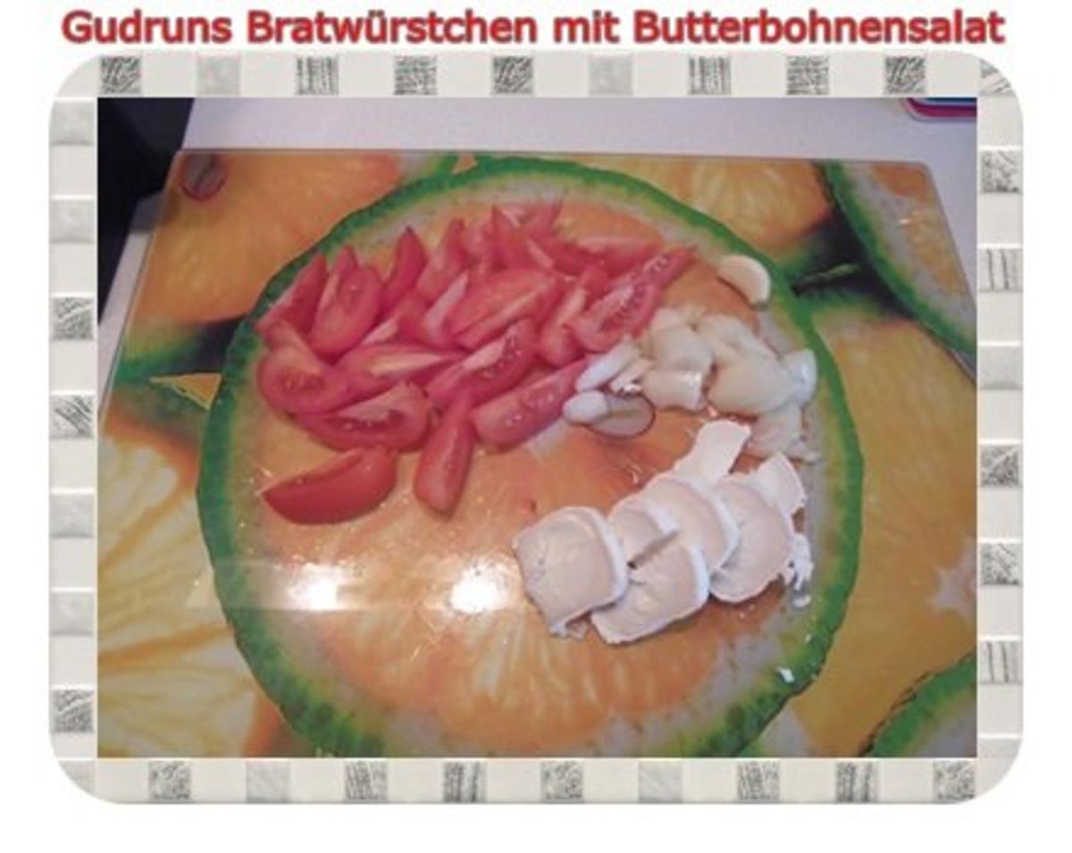 Fleisch: Bratwürstchen mit Butterbohnensalat - Rezept - Bild Nr. 4
