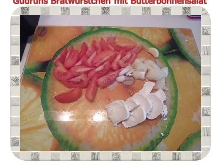 Fleisch: Bratwürstchen mit Butterbohnensalat - Rezept - Bild Nr. 4