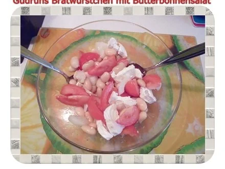 Fleisch: Bratwürstchen mit Butterbohnensalat - Rezept - Bild Nr. 5